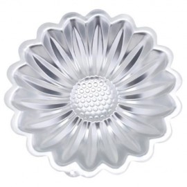 CARTOON ALUMINUM ALLOY SUNFLOWER CAKE COOKIE SUGARCRAFT MOLD BAKING TOOL (SILVER)