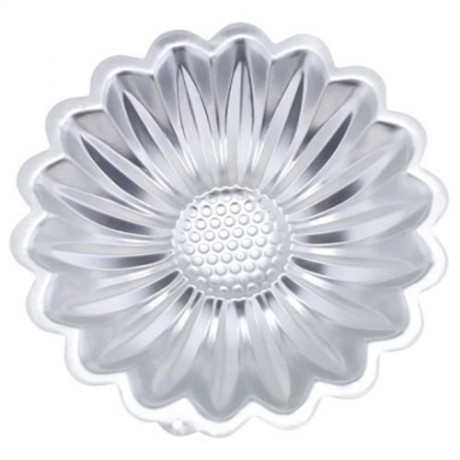 CARTOON ALUMINUM ALLOY SUNFLOWER CAKE COOKIE SUGARCRAFT MOLD BAKING TOOL (SILVER)