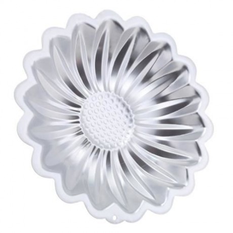 CARTOON ALUMINUM ALLOY SUNFLOWER CAKE COOKIE SUGARCRAFT MOLD BAKING TOOL (SILVER)