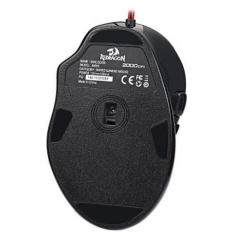 REDRAGON M605 2000DPI PROFESSIONAL 6 BUTTONS USB WIRED OPTICAL GAMING MOUSE (BLACK)