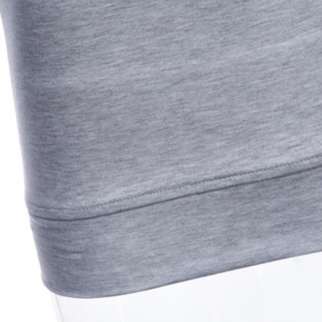 CASUAL PATCHWORK ROUND NECK MALE LONG SLEEVE SHIRT (PURPLISH BLUE)