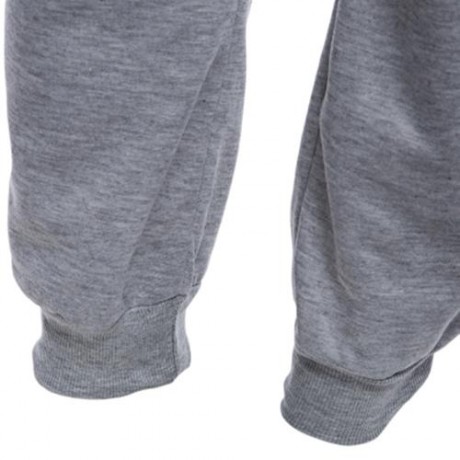 CASUAL PATCHWORK ZIPPER DESIGN MALE ELASTIC BAND LONG SPORTS PANTS (BLACK)