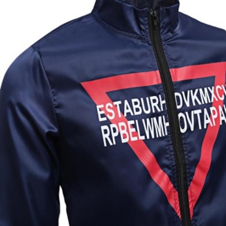 ULTRALIGHT INVERTED TRIANGLE PRINT MALE SUN PROTECTION OUTERWEAR (CADETBLUE)
