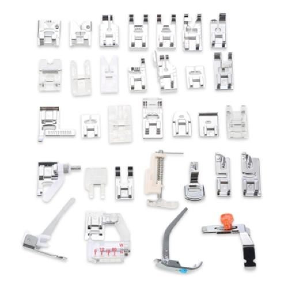32PCS DOMESTIC SEWING MACHINE PRESSER FEET (SILVER)