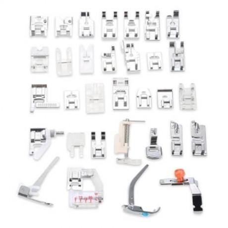 32PCS DOMESTIC SEWING MACHINE PRESSER FEET (SILVER)