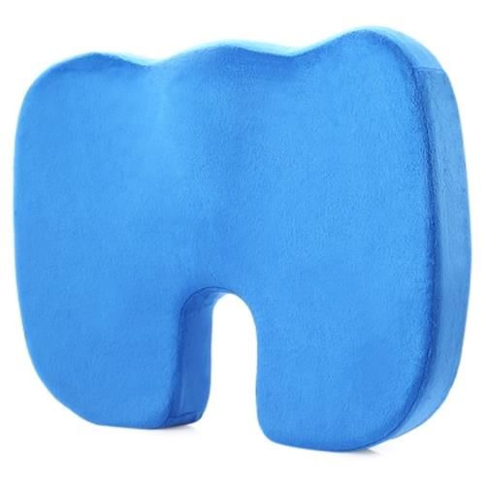 COCCYX ORTHOPEDIC PURE MEMORY FOAM SEAT CUSHION FOR CHAIR CAR OFFICE (SAPPHIRE BLUE)
