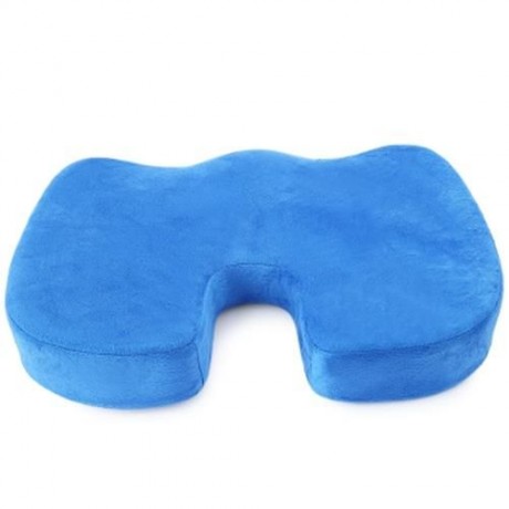 COCCYX ORTHOPEDIC PURE MEMORY FOAM SEAT CUSHION FOR CHAIR CAR OFFICE (SAPPHIRE BLUE)