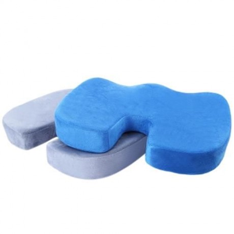 COCCYX ORTHOPEDIC PURE MEMORY FOAM SEAT CUSHION FOR CHAIR CAR OFFICE (SAPPHIRE BLUE)