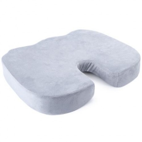 COCCYX ORTHOPEDIC PURE MEMORY FOAM SEAT CUSHION FOR CHAIR CAR OFFICE (GRAY)