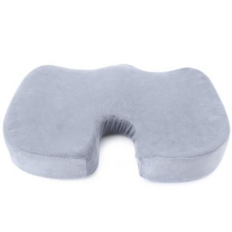 COCCYX ORTHOPEDIC PURE MEMORY FOAM SEAT CUSHION FOR CHAIR CAR OFFICE (GRAY)