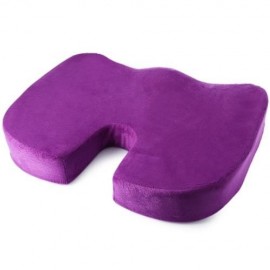 COCCYX ORTHOPEDIC PURE MEMORY FOAM SEAT CUSHION FOR CHAIR CAR OFFICE (PURPLE)