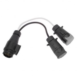 T23500 13 CONVERT 7 PIN TRAILER WIRING CONNECTOR PLASTIC PLUG EXTENSION CABLE DIAGNOSTIC T