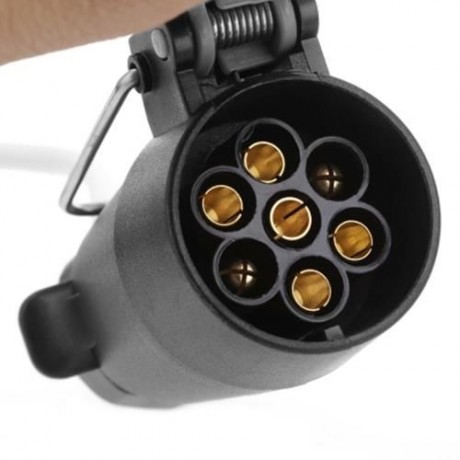 T23500 13 CONVERT 7 PIN TRAILER WIRING CONNECTOR PLASTIC PLUG EXTENSION CABLE DIAGNOSTIC T