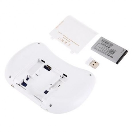 M2S 2.4GHZ WIRELESS QWERTY KEYBOARD TOUCHPAD WITH RECEIVER (WHITE)