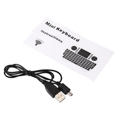 M2S 2.4GHZ WIRELESS QWERTY KEYBOARD TOUCHPAD WITH RECEIVER (WHITE)