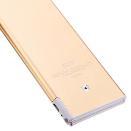 2 IN 1 USB LED EYE PROTECTION LIGHT TOUCH CONTROL LAMP WITH MIRROR (GOLDEN)