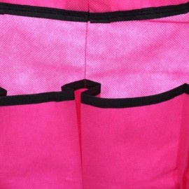 20 POCKETS NON-WOVEN DOOR SHOES HANGING STORAGE BAG WITH 4 HOOKS (ROSE RED)
