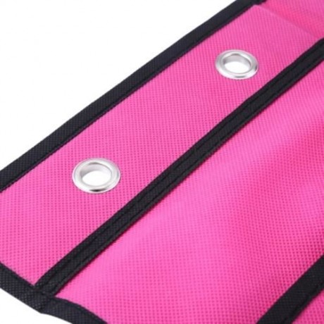 20 POCKETS NON-WOVEN DOOR SHOES HANGING STORAGE BAG WITH 4 HOOKS (ROSE RED)