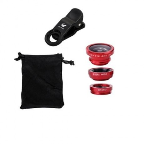 OLD SHARK PORTABLE 3-IN-1 PHONE LENS KIT WITH 180 DEGREE FISHEYE   0.67X WIDE ANGLE   10X 