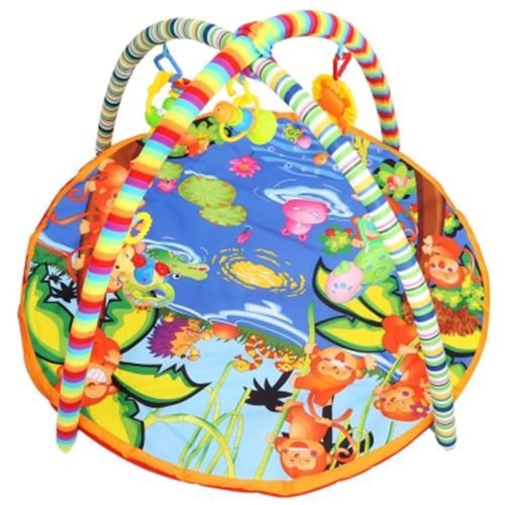 BABY SOFT PLAY MAT CARTOON ANIMAL GYM BLANKET WITH FRAME RATTLE CRAWLING DEVELOPMENTAL TOY BABY SOFT PLAY MAT CARTOON ANIMAL GYM BLANKET WITH FRAME RATTLE CRAWLING DEVELOPMENTAL TOY