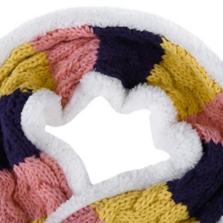ADORABLE BEAR PATCHWORK POM-POM WITH SCARF FOR CHILDREN (PURPLE)
