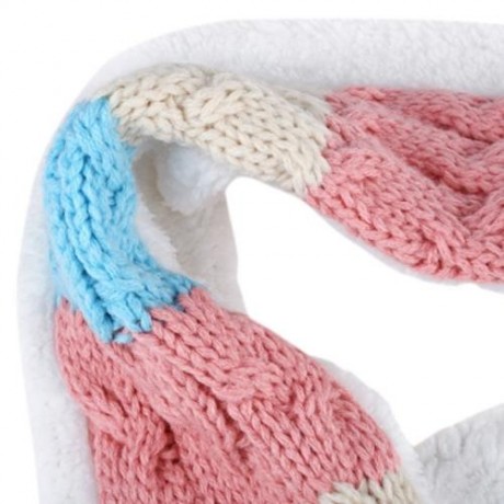 ADORABLE BEAR PATCHWORK POM-POM WITH SCARF FOR CHILDREN (PINK)
