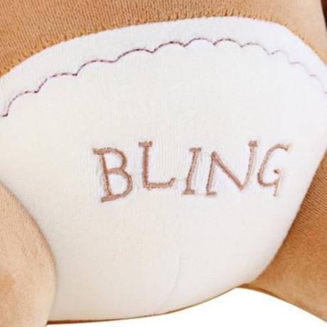 METOO ANIMAL PLUSH DOLL TOY BIRTHDAY CHRISTMAS GIFT FOAM GRANULE FILLER (BROWN)