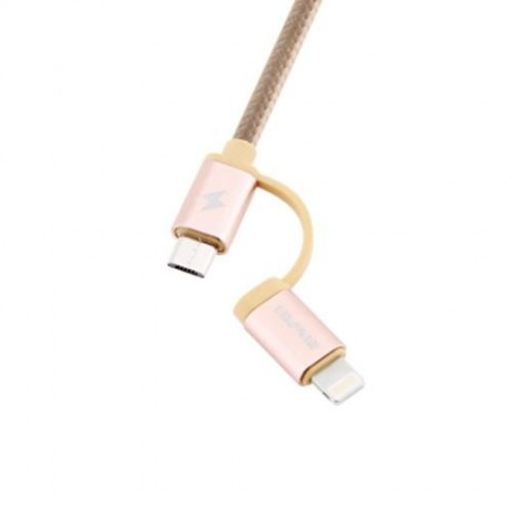AWEI CL - 930 2 IN 1 1M MULTIFUNCTIONAL 8 PIN MICRO USB INTERFACE SYNC CHARGING DATA 2.1A 
