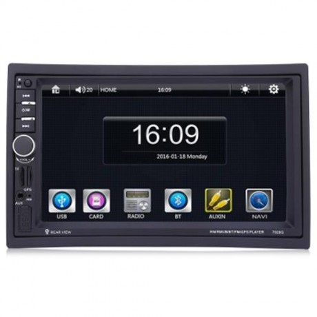 7020G 7 INCH CAR AUDIO STEREO MP5 PLAYER REMOTE CONTROL GPS NAVIGATION FUNCTION