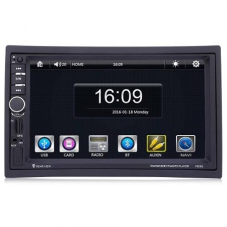 7020G 7 INCH CAR AUDIO STEREO MP5 PLAYER REMOTE CONTROL REARVIEW CAMERA GPS NAVIGATION FUN