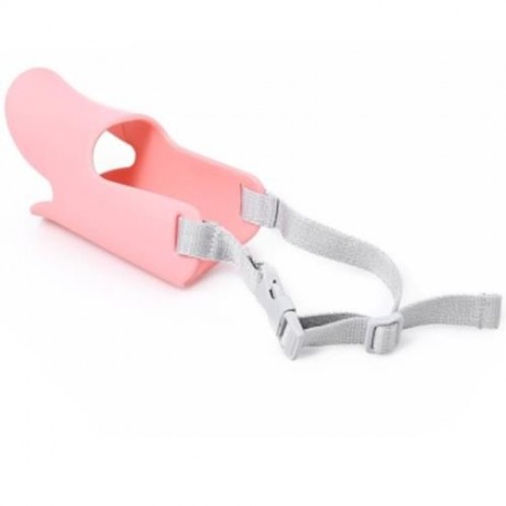ANTI-BITE DUCK SHAPE DOG MOUTH MUZZLE MASK COVER (PINK)