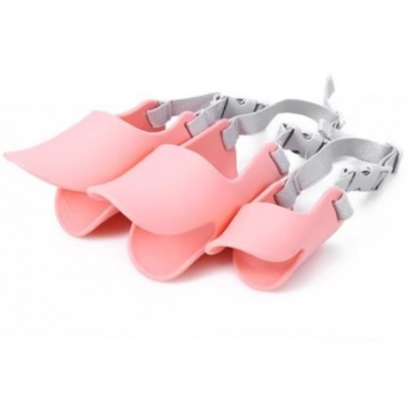 ANTI-BITE DUCK SHAPE DOG MOUTH MUZZLE MASK COVER (PINK)