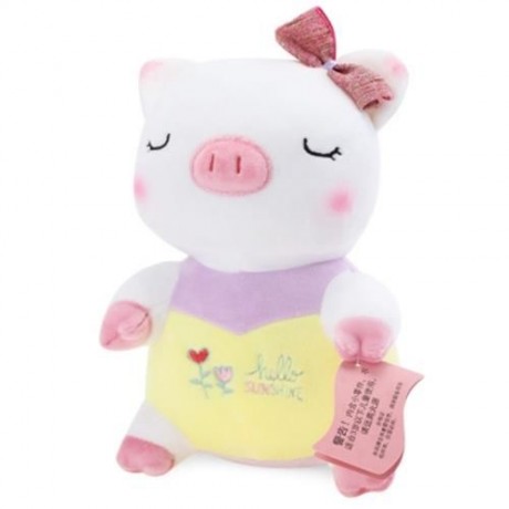 METOO STUFFED LITTLE PIG PLUSH DOLL TOY BIRTHDAY CHRISTMAS GIFT FOR BABY (YELLOW)