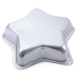 FIVE-POINTED STAR SHAPE DIY ALUMINUM ALLOY CAKE PAN MOLD HOME BAKING TOOL (SILVER)