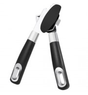 STAINLESS STEEL MANUAL HEAVY DUTY CHROME CAN OPENER (BLACK)