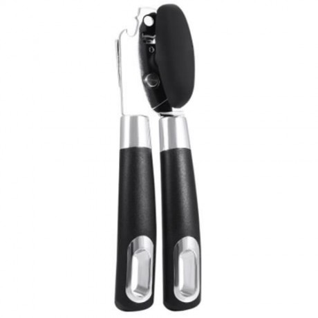 STAINLESS STEEL MANUAL HEAVY DUTY CHROME CAN OPENER (BLACK)