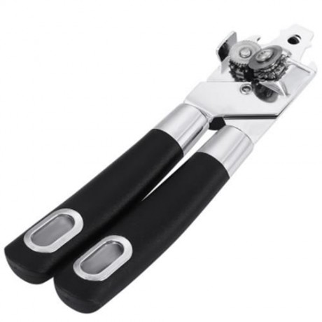STAINLESS STEEL MANUAL HEAVY DUTY CHROME CAN OPENER (BLACK)