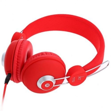 JKR 110 3.5MM PLUG FOLDABLE WIRED STEREO HIFI MUSIC HEADPHONES HEADSET (RED)