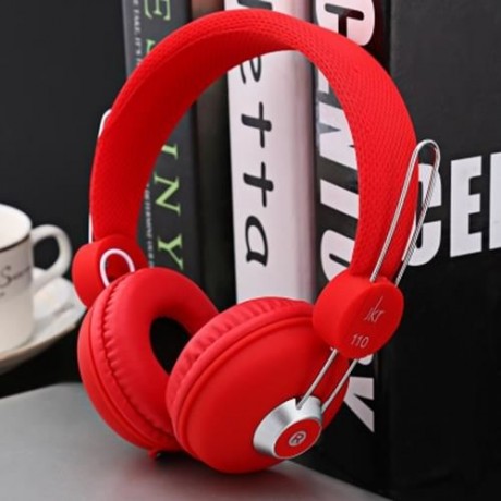 JKR 110 3.5MM PLUG FOLDABLE WIRED STEREO HIFI MUSIC HEADPHONES HEADSET (RED)