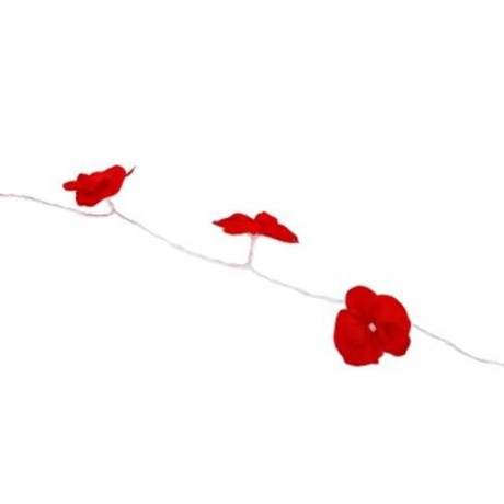 4M 20 LEDS FLOWER FAIRY STRING LIGHT USB CHARGING DECORATION LAMP (RED)