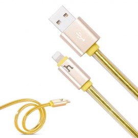HOCO UPL12 2.4A METAL JELLY TEXTURE BRAIDED INTELLIGENT BREATHING LIGHT TRANSFER DATA SYNC