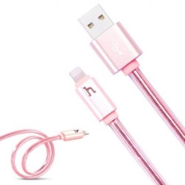HOCO UPL12 2.4A METAL JELLY TEXTURE BRAIDED INTELLIGENT BREATHING LIGHT TRANSFER DATA SYNC