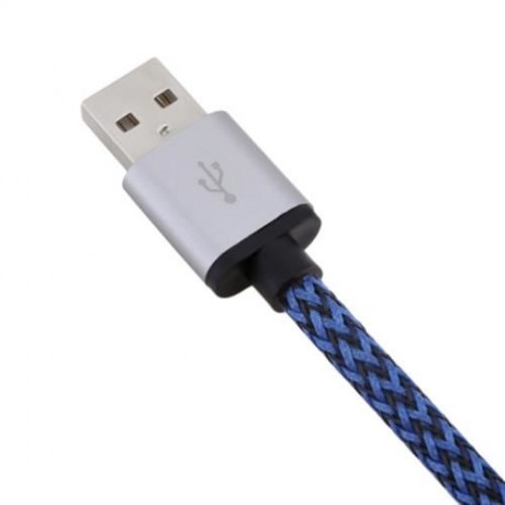 TYPE-C TO USB 3.1 CHARGING DATA TRANSFER BRAIDED NYLON CABLE 1M (BLUE)