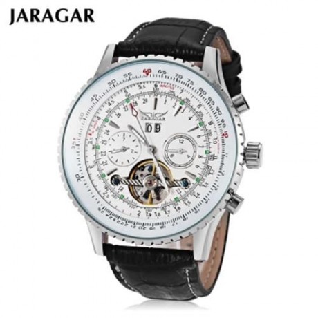 JARAGAR J1205314 MALE AUTO MECHANICAL WATCH LUMINOUS DATE DAY DISPLAY TOURBILLON WRISTWATC