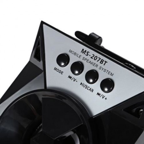 REDMAINE MS - 207BT PORTABLE HIGH POWER OUTPUT FM RADIO WIRELESS BLUETOOTH SPEAKER (BLACK)