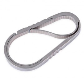EDCGEAR SPRING CLIP HOOK S-SHAPE KEYCHAIN DOUBLE GATED HANG BUCKLE (GRAY)