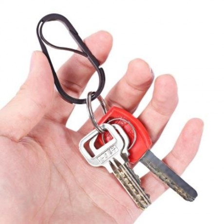 EDCGEAR SPRING CLIP HOOK S-SHAPE KEYCHAIN DOUBLE GATED HANG BUCKLE (GRAY)