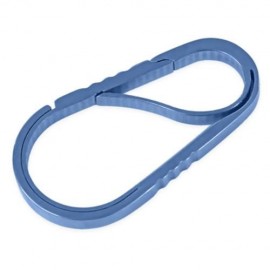 EDCGEAR SPRING CLIP HOOK S-SHAPE KEYCHAIN DOUBLE GATED HANG BUCKLE (BLUE)