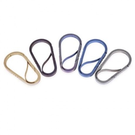 EDCGEAR SPRING CLIP HOOK S-SHAPE KEYCHAIN DOUBLE GATED HANG BUCKLE (BLUE)