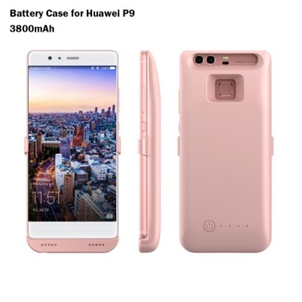 3800MAH BACKUP BATTERY EXTERNAL POWER BANK CHARGER CASE FOR HUAWEI P9 (ROSE GOLD)